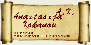 Anastasija Kokanov vizit kartica